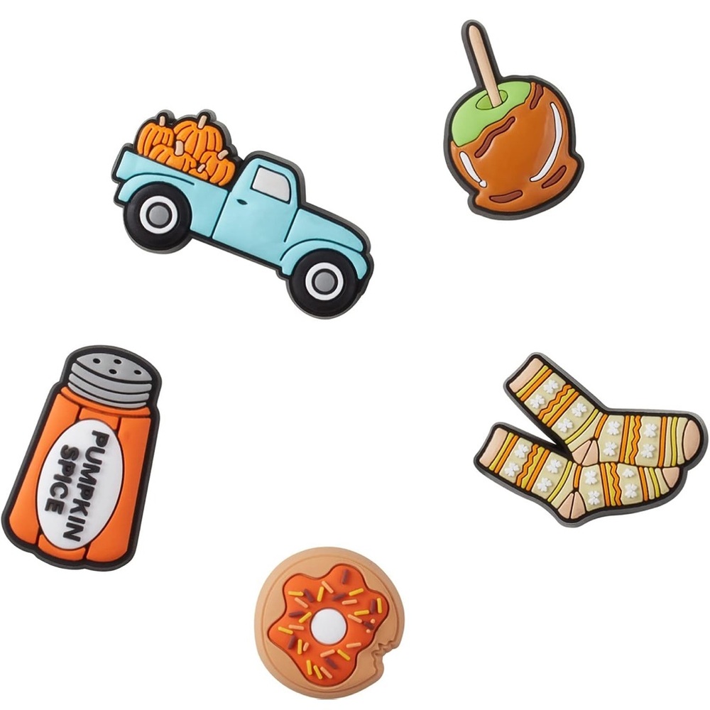 ❣️4 for $15❣️CROCS Jibbitz charm Fall set|apple/truck/pumpkin spice/donut